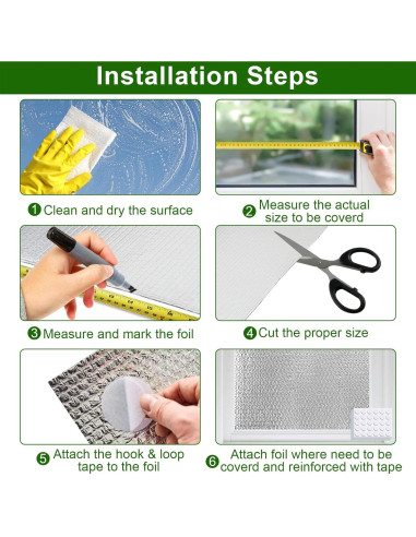 Kit Aislamiento Ventanas Aukivon 60cm x 6.1m Reflectante