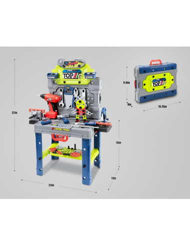 Kit de Herramientas para Niños POFJOEQ - Banco de Trabajo 81 cm