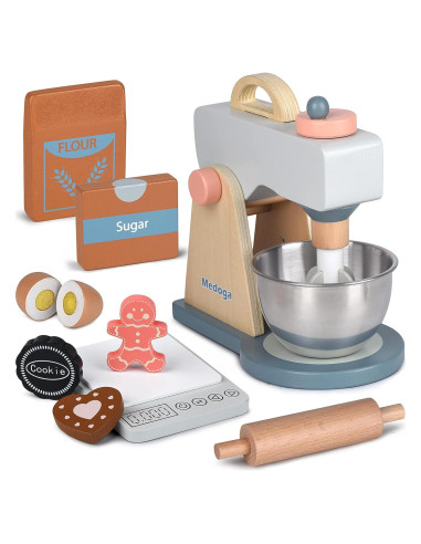 Juego de Accesorios de Cocina de Madera Medoga - Mezclador Infantil