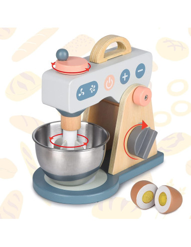 Juego de Accesorios de Cocina de Madera Medoga - Mezclador Infantil