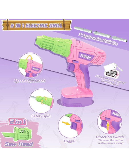 Juego de Herramientas de Juguete LSCLCIN para Niñas 3-7 Años