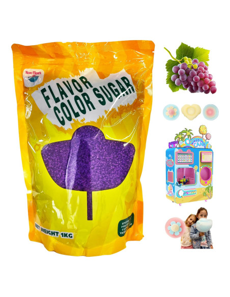 Azúcar de Algodón de Azúcar Nova Spark Uva 1KG 2mm