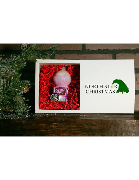 Adorno de Vidrio Máquina de Algodón de Azúcar North Star 6.35x11.43cm