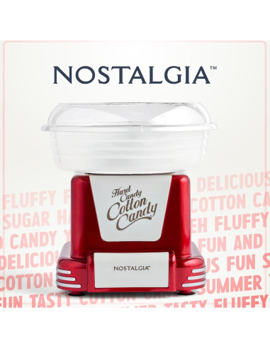Máquina de Algodón de Azúcar Nostalgia Retro - Rojo, 1.61 kg