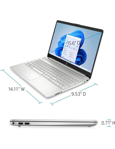 Laptop HP 15.6" Táctil Intel Core i3 8GB RAM 256GB SSD Plata