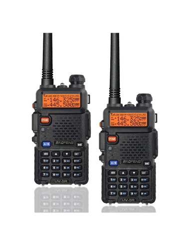 Walkie Talkies Baofeng UV-5R 2 Paquete Radio de Ham 128 Canales