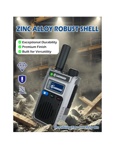 Walkie Talkies 4G LTE CARRBORG A63 - Rango Ilimitado (2 Pcs)