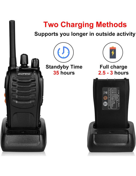 Walkie Talkies BAOFENG BF-888S Recargables 4 Unidades 4.83 km Walkie Talkies BAOFENG BF-888S Recargables 4 Unidades 4.83 km
