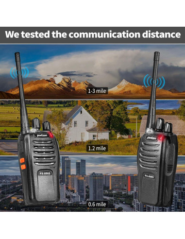 Walkie Talkies Pxton PX-666S Paquete de 10 Largo Alcance