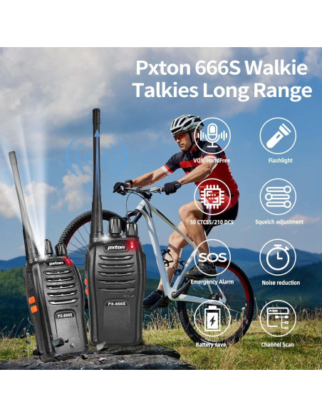 Walkie Talkies Pxton PX-666S Paquete de 10 Largo Alcance Walkie Talkies Pxton PX-666S Paquete de 10 Largo Alcance
