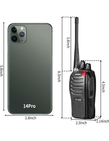 Walkie Talkies Pxton PX-666S Paquete de 10 Largo Alcance