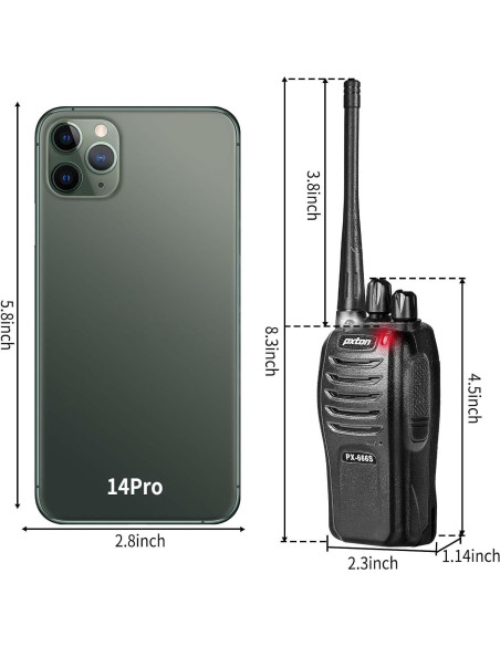 Walkie Talkies Pxton PX-666S Paquete de 10 Largo Alcance Walkie Talkies Pxton PX-666S Paquete de 10 Largo Alcance
