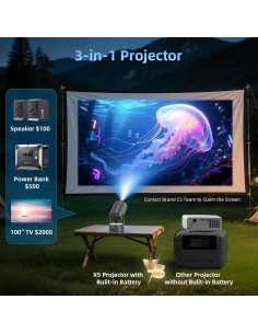 Proyector Portátil Tecaki X5OTD-US con Batería y WiFi 2
