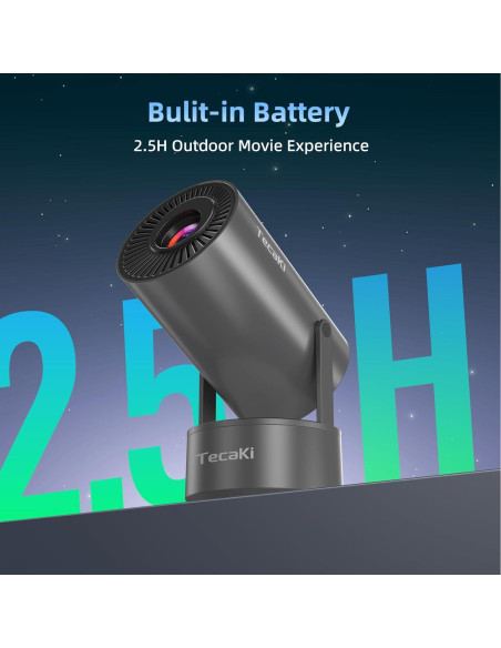 Proyector Portátil Tecaki X5OTD-US con Batería y WiFi