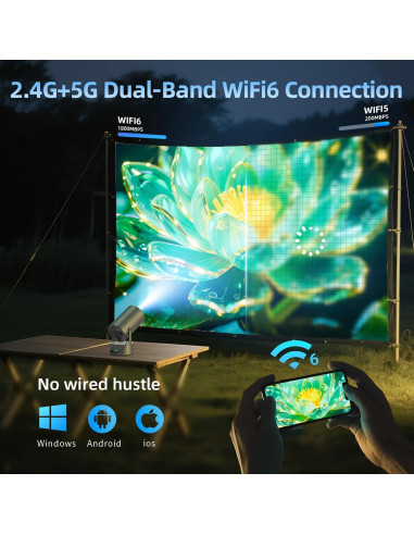 Proyector Portátil Tecaki X5OTD-US con Batería y WiFi