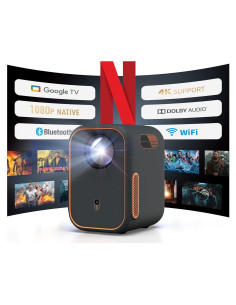 Proyector WEMAX Mini 4K con Google TV y Dolby Audio
