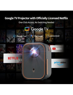 Proyector WEMAX Mini 4K con Google TV y Dolby Audio 2