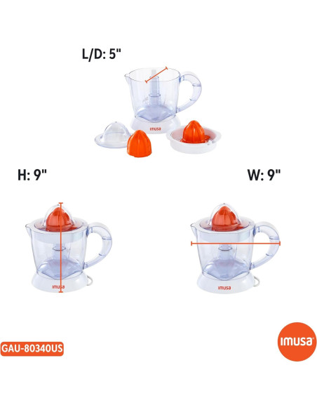 Exprimidor Eléctrico de Cítricos IMUSA 1005ml Blanco