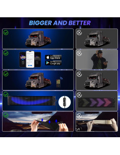 Ojos LED para Parabrisas de Auto RHYVON 59.4x11.9cm RGB 2