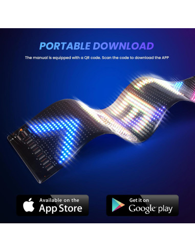 Ojos LED para Parabrisas de Auto RHYVON 59.4x11.9cm RGB