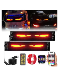 2PCS Ojos Diabólicos LED Ctopkatuo para Auto, Pantalla Flexible