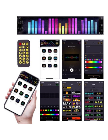 2PCS Ojos Diabólicos LED Ctopkatuo para Auto, Pantalla Flexible