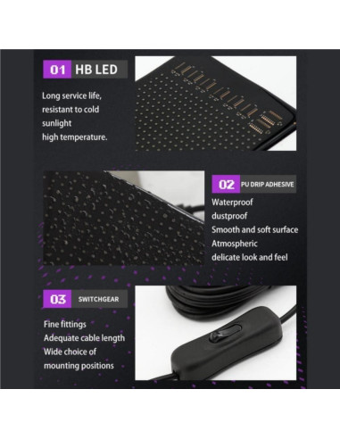 2PCS Ojos Diabólicos LED Ctopkatuo para Auto, Pantalla Flexible