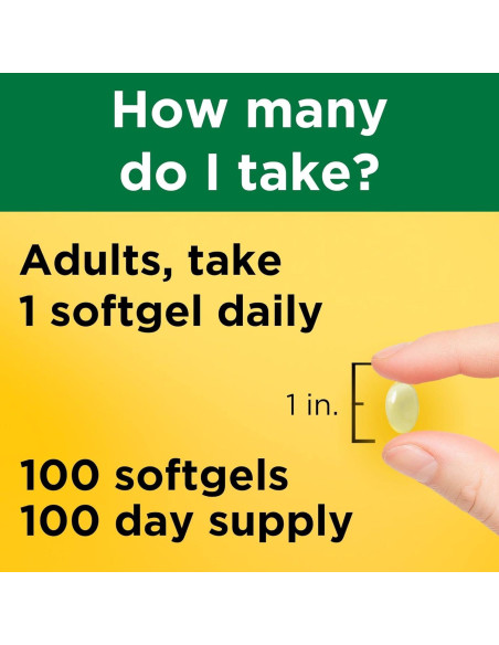 Nature Made Vitamina E 180 mg (400 IU) Antioxidante 100 Gelatinas