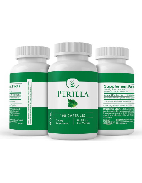 Cápsulas de Perilla Siempre Puro 100 Unidades Sin Aditivos Cápsulas de Perilla Siempre Puro 100 Unidades Sin Aditivos