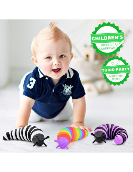 Juguete Antiestrés Slug Cevioce 3 Piezas para Niños y Adultos