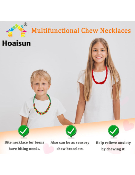 Collares Masticables Sensoriales para Niños - Tela Absorbente