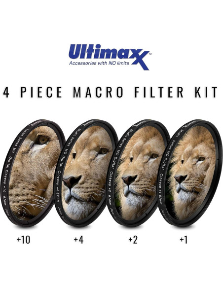 Kit de Filtros Macro HD Ultimaxx 40.5MM - 4 Piezas Kit de Filtros Macro HD Ultimaxx 40.5MM - 4 Piezas