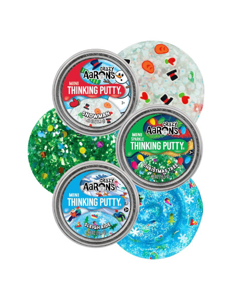 Set de Putty Navideño 2024 Crazy Aaron - 3 Mini Latas 13g