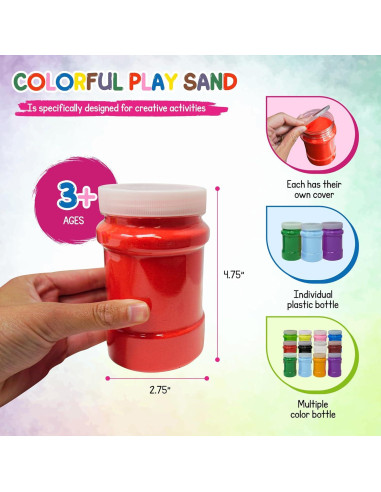 Arena de Color 4E's Novelty 16.5 lbs - 12 Colores Artísticos