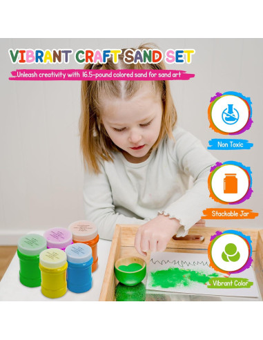 Arena de Color 4E's Novelty 16.5 lbs - 12 Colores Artísticos