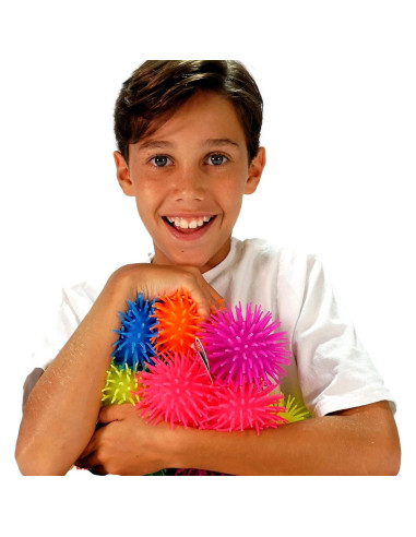 Pelotas Antiestrés Googly JA-RU con Picos Estirables (2 Unidades)