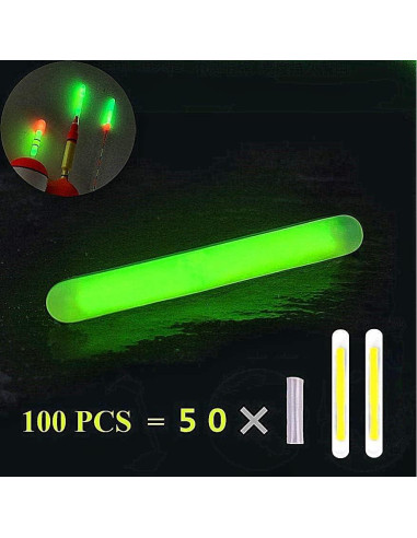 Palos de Luz para Pesca TRZLIFE 100pcs 3.81cm Alta Visibilidad