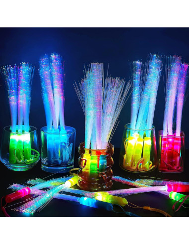 Paquete de 60 Varitas LED Brillantes Lewtemi Multicolor