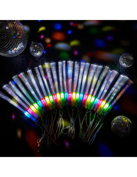 Paquete de 60 Varitas LED Brillantes Lewtemi Multicolor