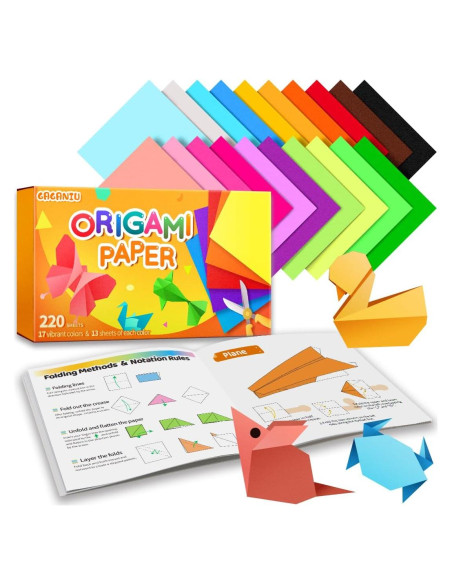 Kit de Papel de Origami GAGANIU 220 Hojas 15.24cm Doble Cara