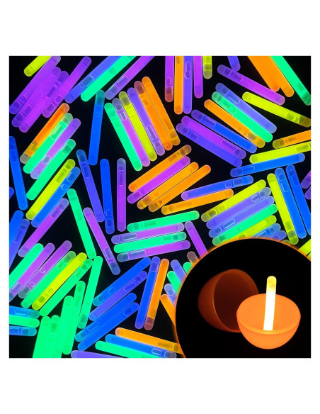 Palitos Brillantes Mini POPGIFTU 120 Pcs 5cm 6 Colores