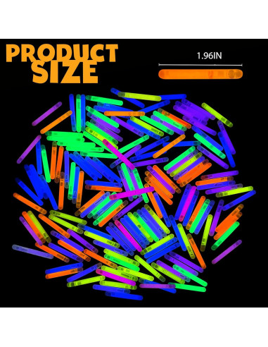 Palitos Brillantes Mini POPGIFTU 120 Pcs 5cm 6 Colores