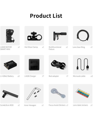 Motor de Autofoco LiDAR PDMOVIE PD-BTMP-S para Lentes DSLR