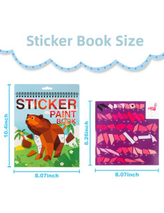 2 Libros de Stickers para Niños TPQKA Océano y Animales 2