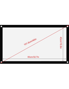 Pantalla de proyección portátil 102 cm Ymiko plegable HD 2