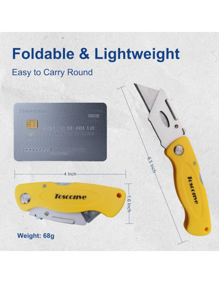 Paquete de 8 Cuchillos Utilitarios Plegables Tosconve con 30 Hojas Paquete de 8 Cuchillos Utilitarios Plegables Tosconve con 30 Hojas