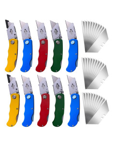 Juego de 10 cuchillos utilitarios Stino con 30 hojas de repuesto