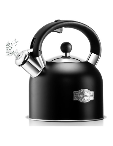 Tetera Silbante SUSTEAS 3.17QT Acero Inoxidable Negro