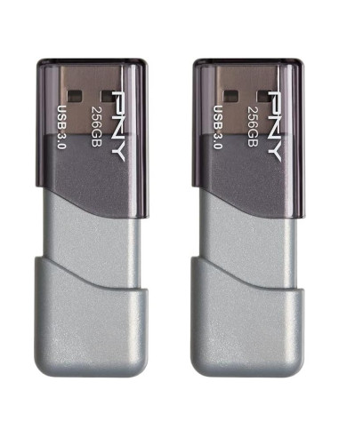 Unidad Flash PNY Turbo Attaché 3 USB 3.0 256GB Plata (Paquete de 2)
