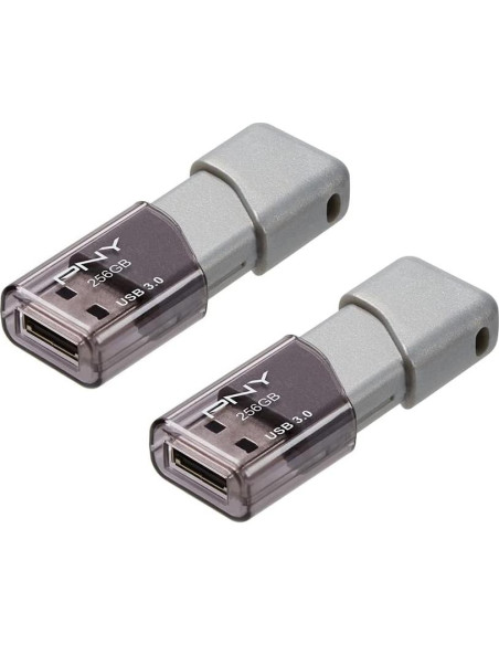 Unidad Flash PNY Turbo Attaché 3 USB 3.0 256GB Plata (Paquete de 2) Unidad Flash PNY Turbo Attaché 3 USB 3.0 256GB Plata (Paquete de 2)